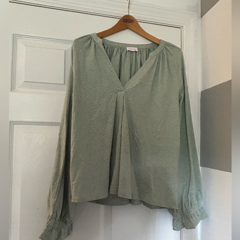 Pink Lily Sage green Tunic Blouse